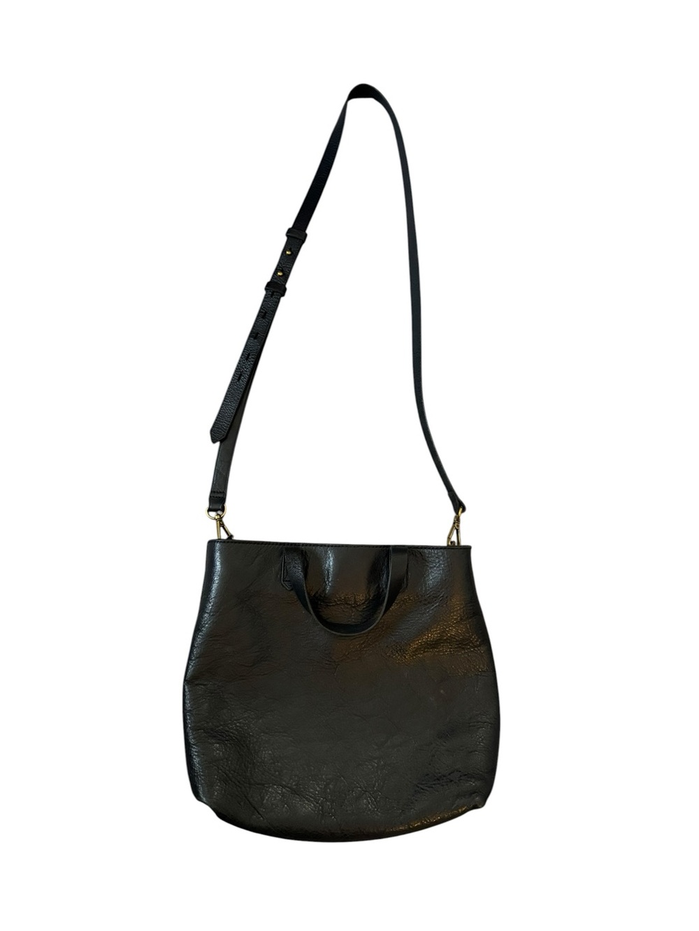 Madewell Black Leather Transport Crossbody Bag - Picture 1 of 8